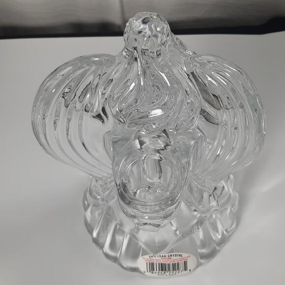Vintage ST. GEORGE Holiday Elegance 24% Lead Crystal Angel Candlestick Holder - Picture 4 of 13